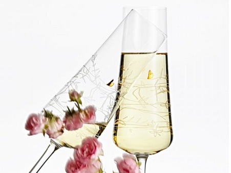 Sklenice na šumivé víno Love 210 ml, sada 2 ks