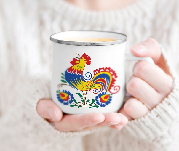 Plecháček s potiskem kohouta