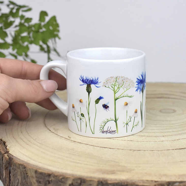 Cappuccino kávový hrnek 180 ml - Chrpa