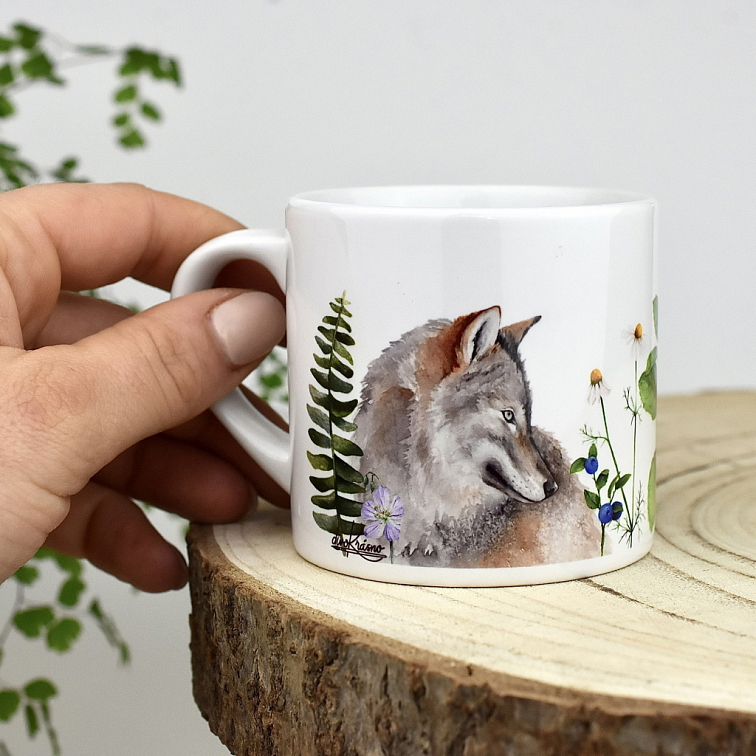 Cappuccino kávový hrnek 180 ml - Vlk