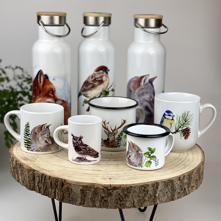 Cappuccino kávový hrnek 180 ml - Vlk