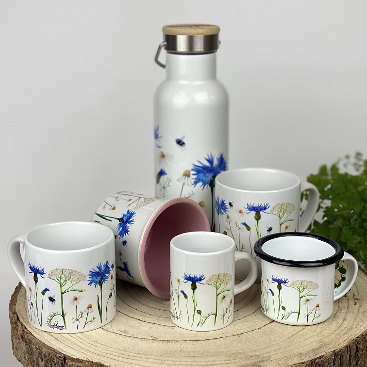 Cappuccino kávový hrnek 180 ml - Chrpa