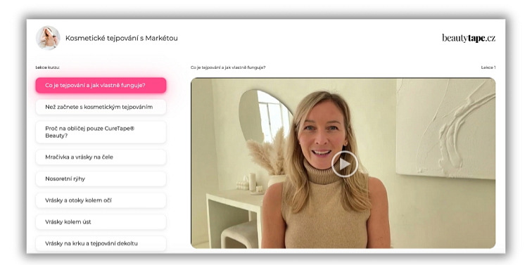 110minutový webinář kosmetického tejpování + Ebook