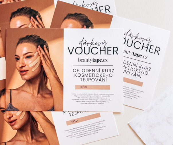Voucher na celodenní kurz kosmetického tejpování s certifikátem