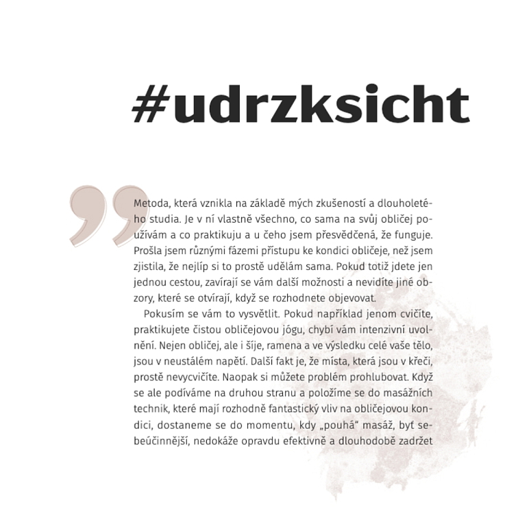 Kniha #udrzksicht od Marty Dřímal Ondráčkové