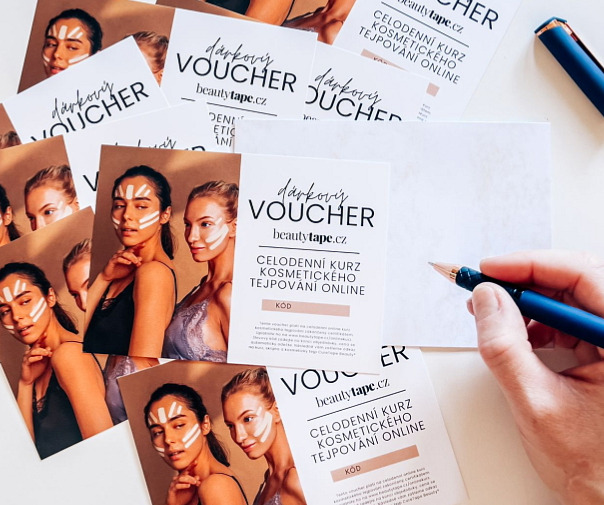 Voucher na ONLINE celodenní kurz kosmetického tejpování s certifikátem