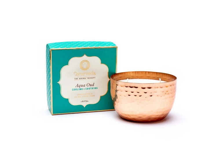 Přírodní svíčka PITTA AQUA v měděné dóze
