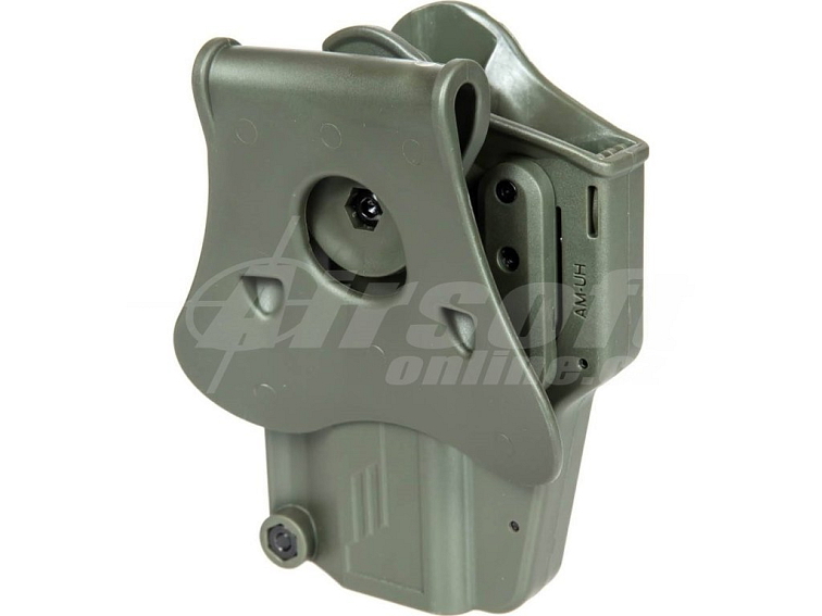 Opaskové polymerové univerzální pouzdro Per-Fit - olivové OD, Amomax