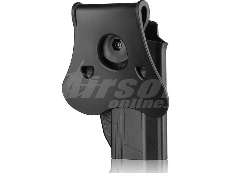 Polymerové opaskové pouzdro pro STI Hi-Capa pro leváky - černé, Amomax