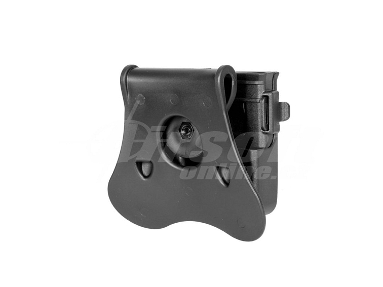 Univerzální opaskové pouzdro pro dva pistolové zásobníky - černé, Amomax