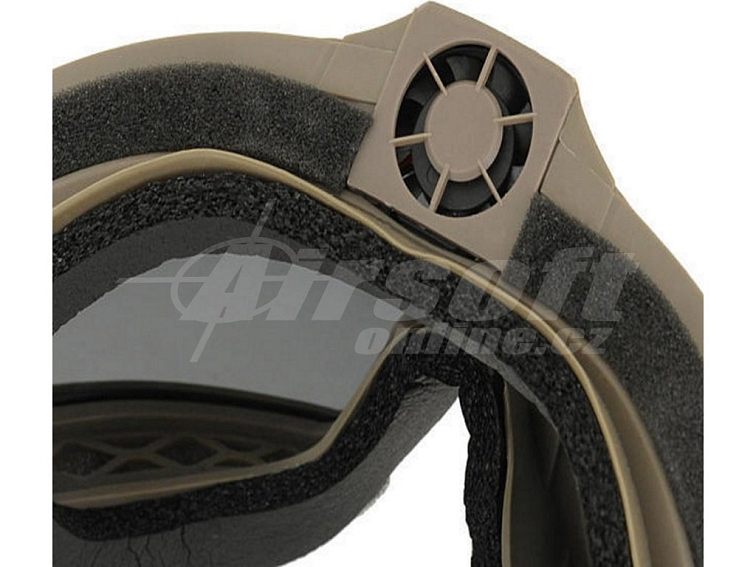 Brýle s ventilátorem Mod.2 - pískové, 8Fields