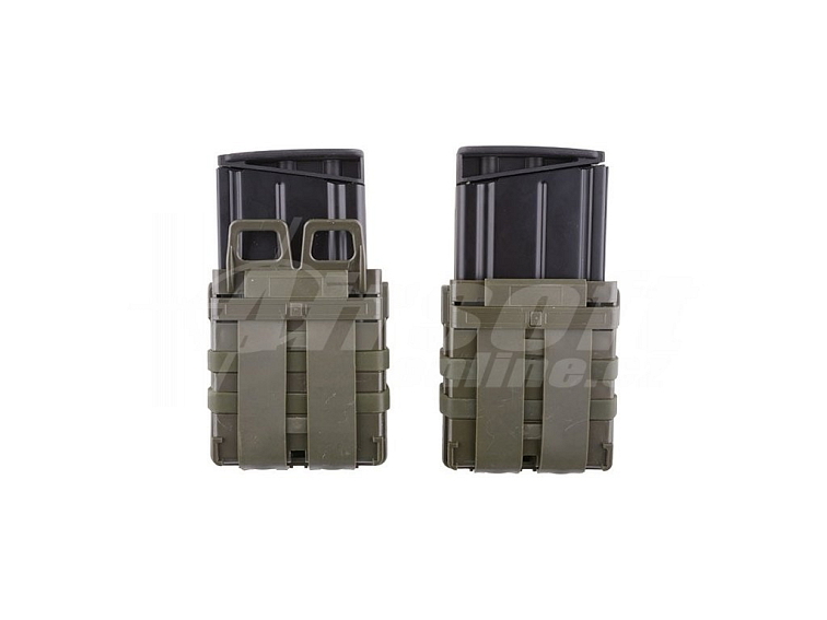 Plastová dvojitá otevřená sumka pro zásobníky 7,62 - olivová OD, Primal Gear