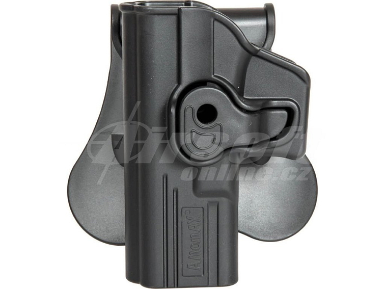 Polymerové opaskové pouzdro pro leváky Glock - černé, Amomax
