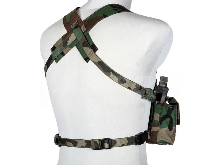 Taktický Chest Rig typu D3CRX - Woodland, PEW Tactical