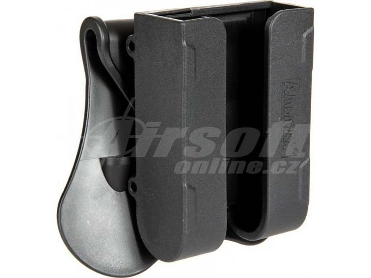 Opaskové polymerové pouzdro pro 4ks brokových patron (12GA) - černé, Amomax