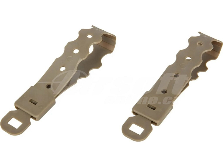 Střední klip pro montáž příslušenství na vestu - 2 kusy, pískový TAN, Primal Gear