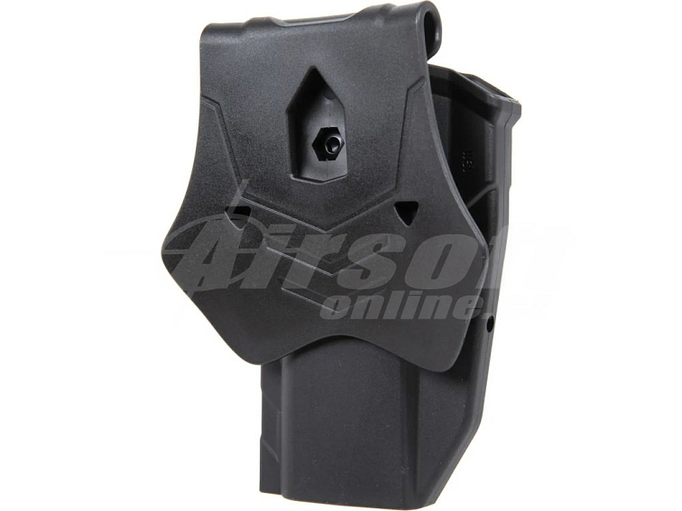 Opaskové pouzdro / holster pro 1911 s kolimátorem - pro praváky, černé, Amomax