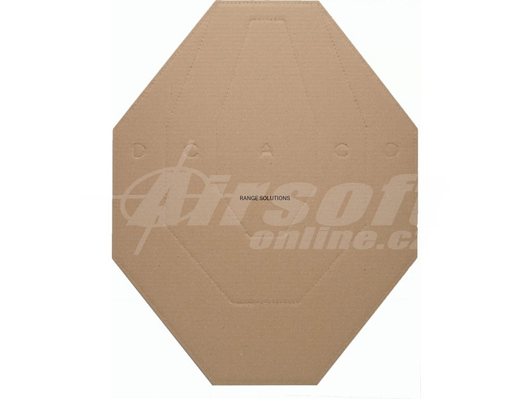 Kartonový terč IPSC 46x50cm - 50ks, hnědý, Range Solutions