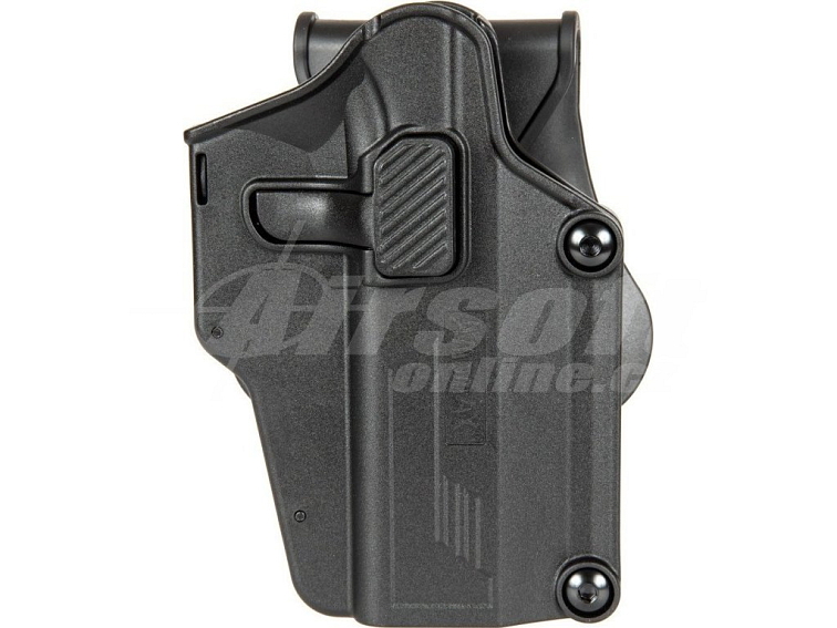 Opaskové polymerové univerzální pouzdro Per-Fit - černé, Amomax