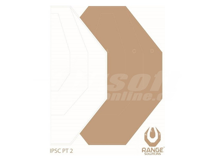 Střelecký terč RS-IPSC-PT2 - 50ks, Range Solutions