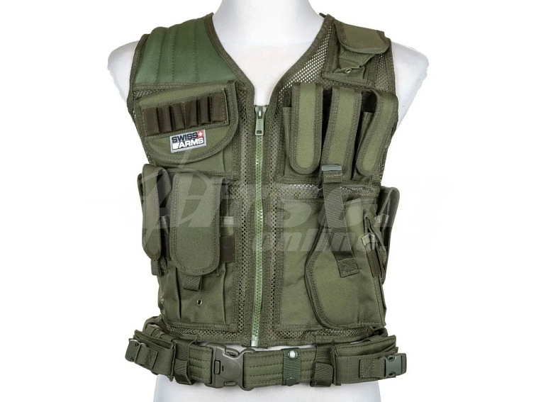 Univerzální taktická vesta BT-4 - olivová OD, Swiss Arms