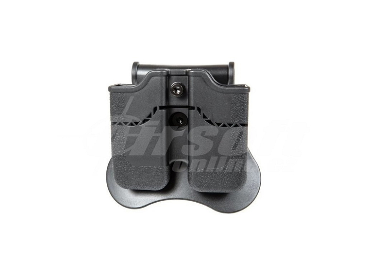 Polymerové opaskové pouzdro pro dva zásobníky 1911 - černé, Amomax