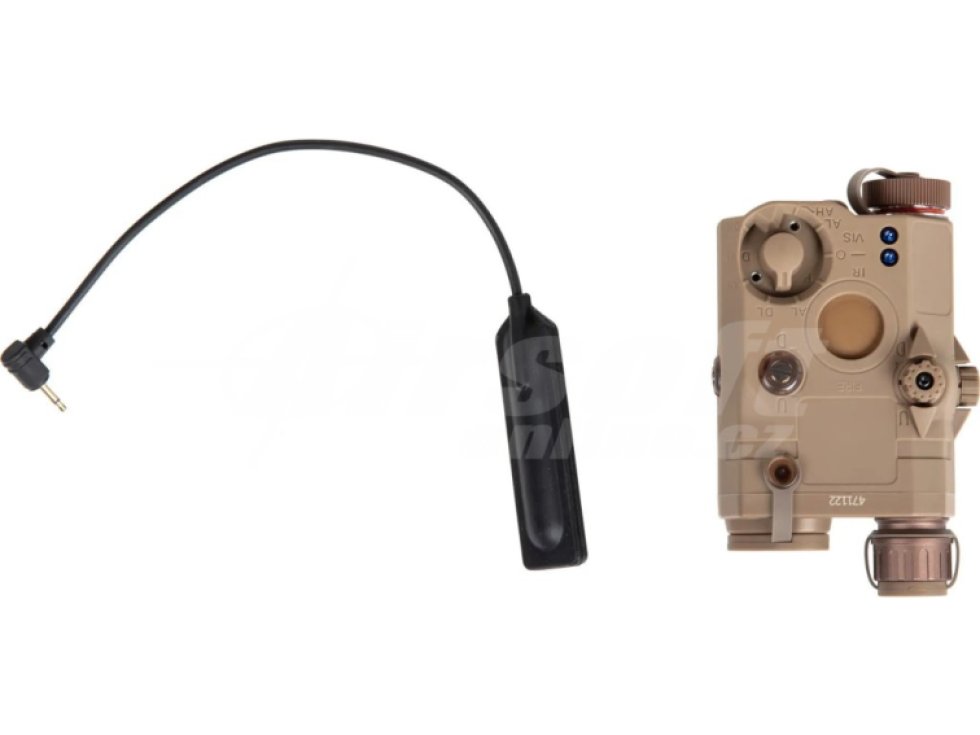 Replika AN/PEQ-15 se svítilnou + červený laser - FDE, WADSN