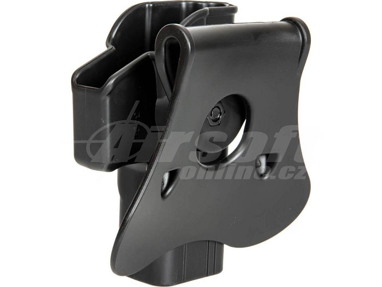 Polymerové opaskové pouzdro pro leváky Glock - černé, Amomax