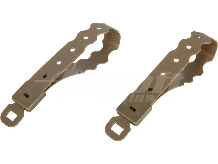 Dlouhý klip pro montáž příslušenství na vestu - 2 kusy, pískový TAN, Primal Gear