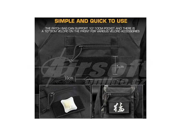 Taktická Candy Bag sumka (velikost S) - černá, Wosport