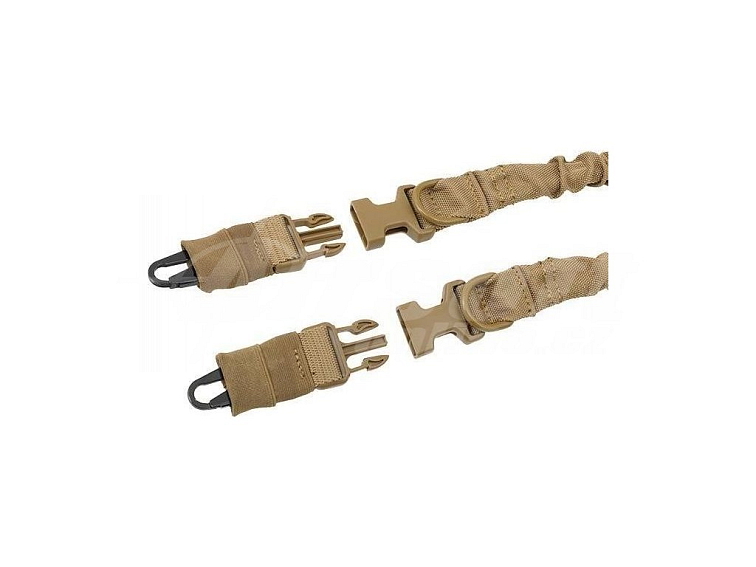 Dvoubodový popruh s odpružením - pískový TAN, 8Fields