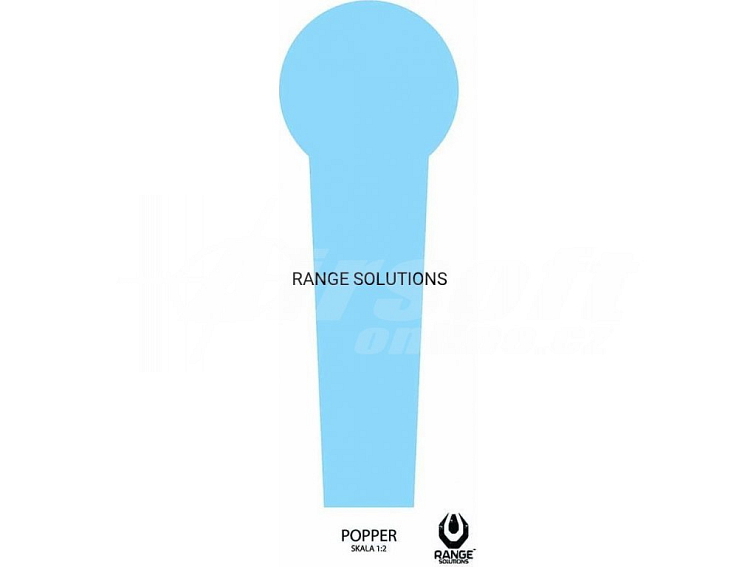 Střelecký terč Popper 500x180 mm - 100ks, Range Solutions