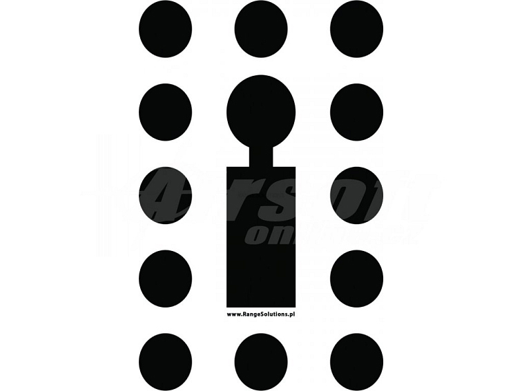 Střelecké terče T4 68x48cm - černé, 500ks, Range Solutions