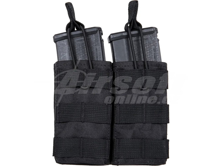 Univerzální otevřená dvojitá MOLLE sumka pro M4 - černá, GFC