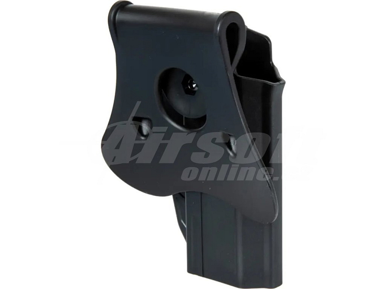 Polymerové opaskové pouzdro pro Capa 2011 pro leváky - černé, Amomax