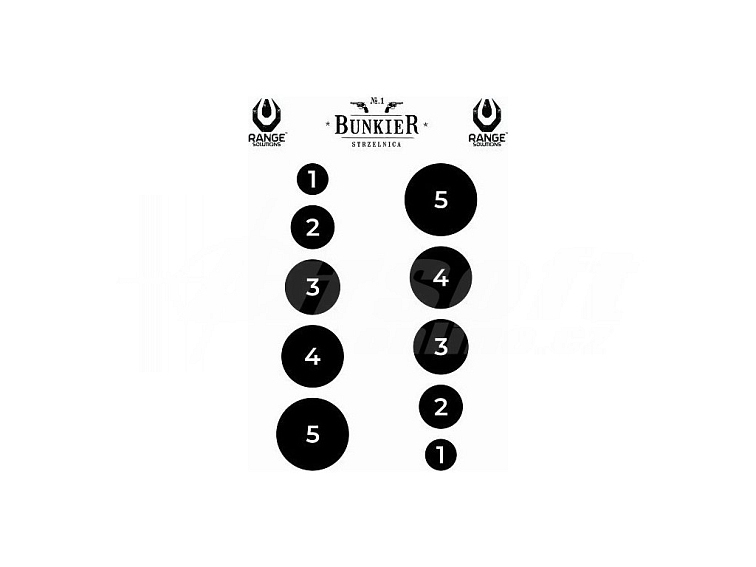 Střelecký terč "Bunker" - 50ks, 500x700 mm, Range Solutions