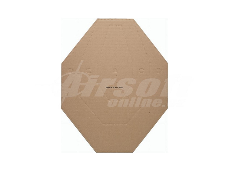 Kartonový terč IPSC 46x50cm - 50ks, bílý/hnědý, Range Solutions