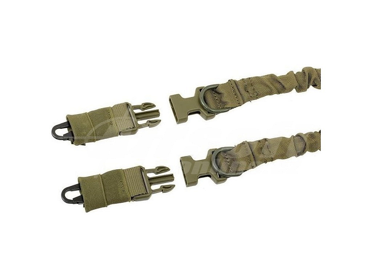 Dvoubodový popruh s odpružením - olivový OD, 8Fields