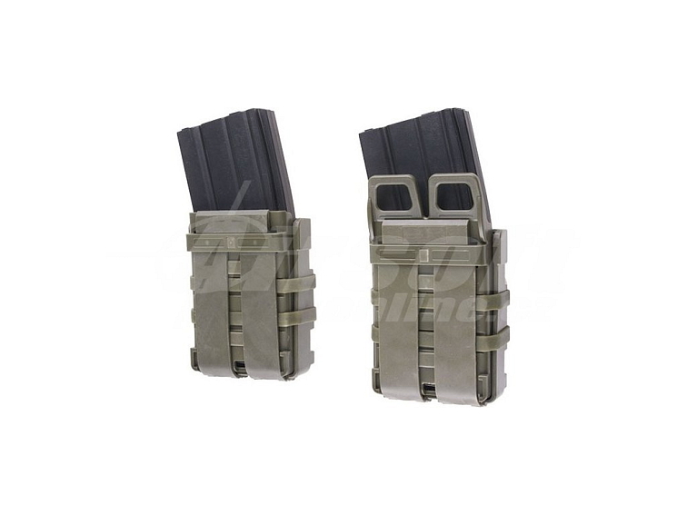 Plastová dvojitá otevřená sumka pro zásobníky 5,56 - olivová OD, Primal Gear