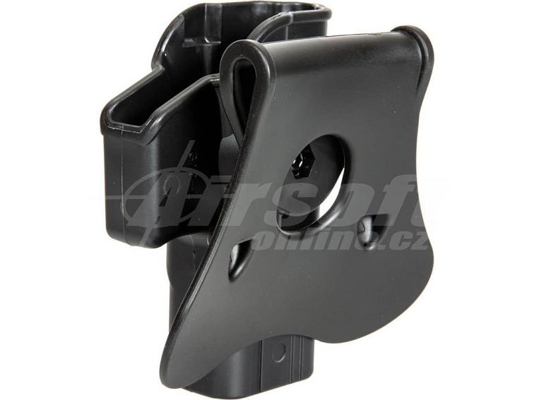Polymerové opaskové pouzdro pro Glock 19/23/32 - černé, pro leváky, Amomax