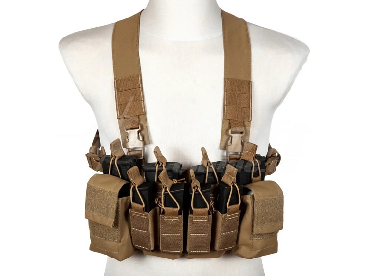 Taktický Chest Rig typu D3CRX - Coyote Brown, PEW Tactical