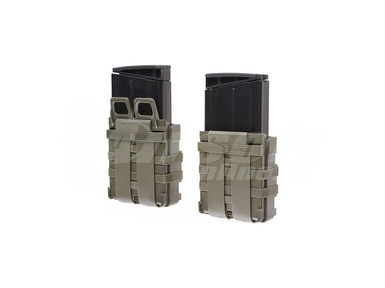 Plastová dvojitá otevřená sumka pro zásobníky 7,62 - olivová OD, Primal Gear