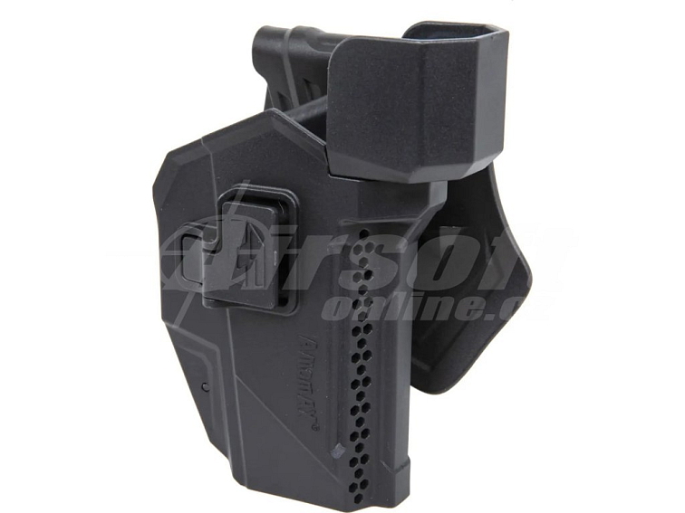 Opaskové pouzdro / holster pro Glock 19/23/32 s kolimátorem - pro praváky, černé, Amomax