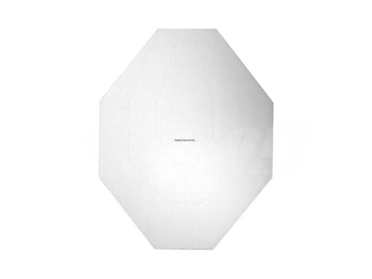 Kartonový terč IPSC 46x50cm - 50ks, bílý/hnědý, Range Solutions