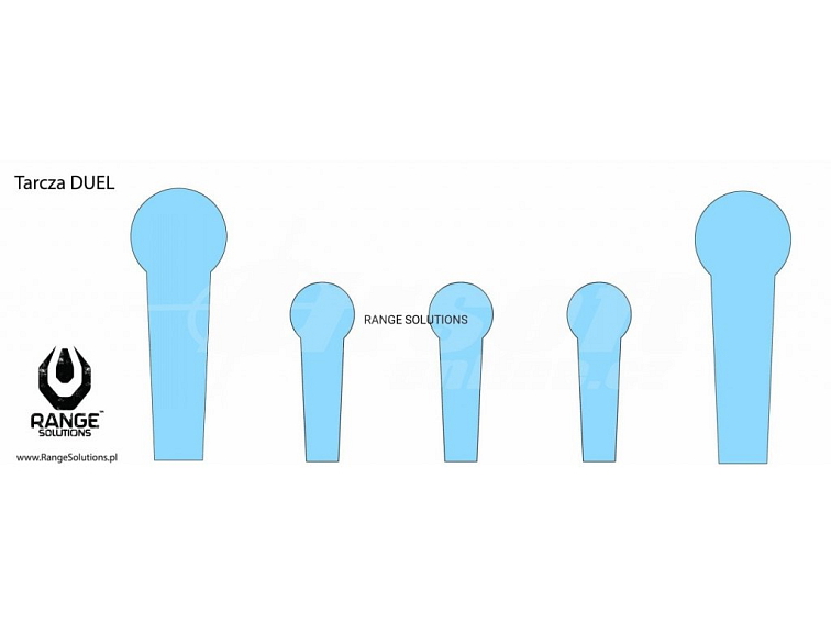 Duální střelecký terč 520x180 mm - 50ks, Range Solutions