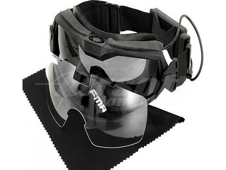 Brýle s ventilátorem Mod.2 - černé, 8Fields