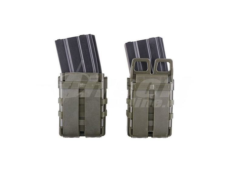 Plastová dvojitá otevřená sumka pro zásobníky 5,56 - olivová OD, Primal Gear