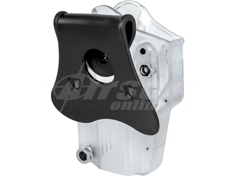 Opaskové polymerové univerzální pouzdro Per-Fit - průhledné, Amomax