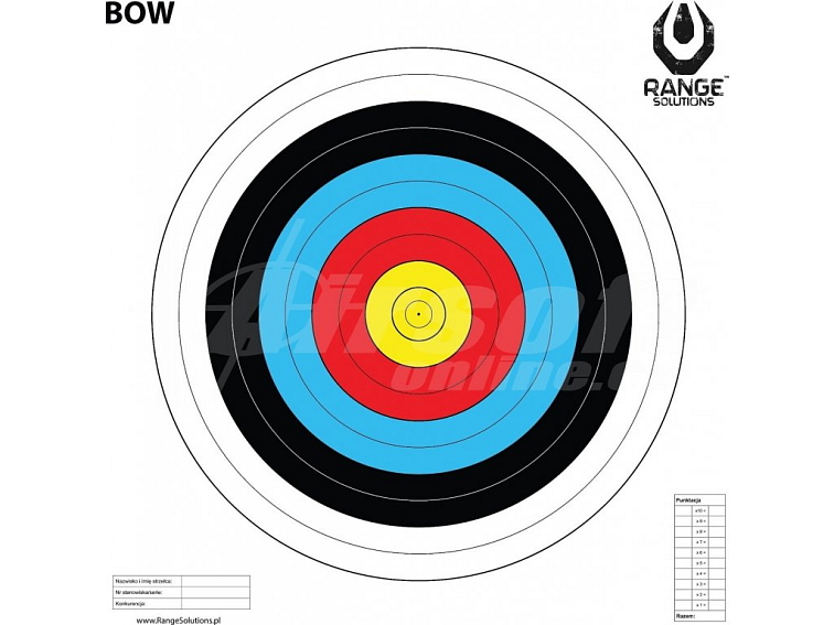 Střelecký terč BOW - 50ks, 500x500 mm, Range Solutions