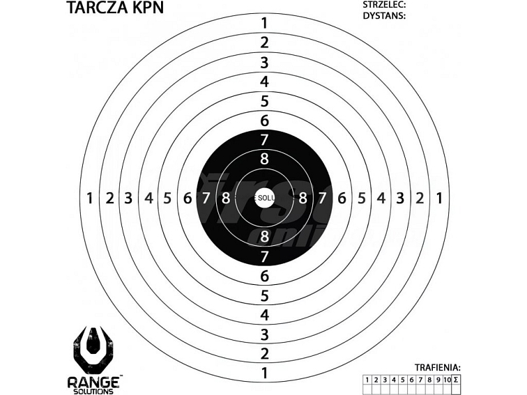 Střelecký terč KPN pro vzduchovky - 500ks, 140x140mm, Range Solutions